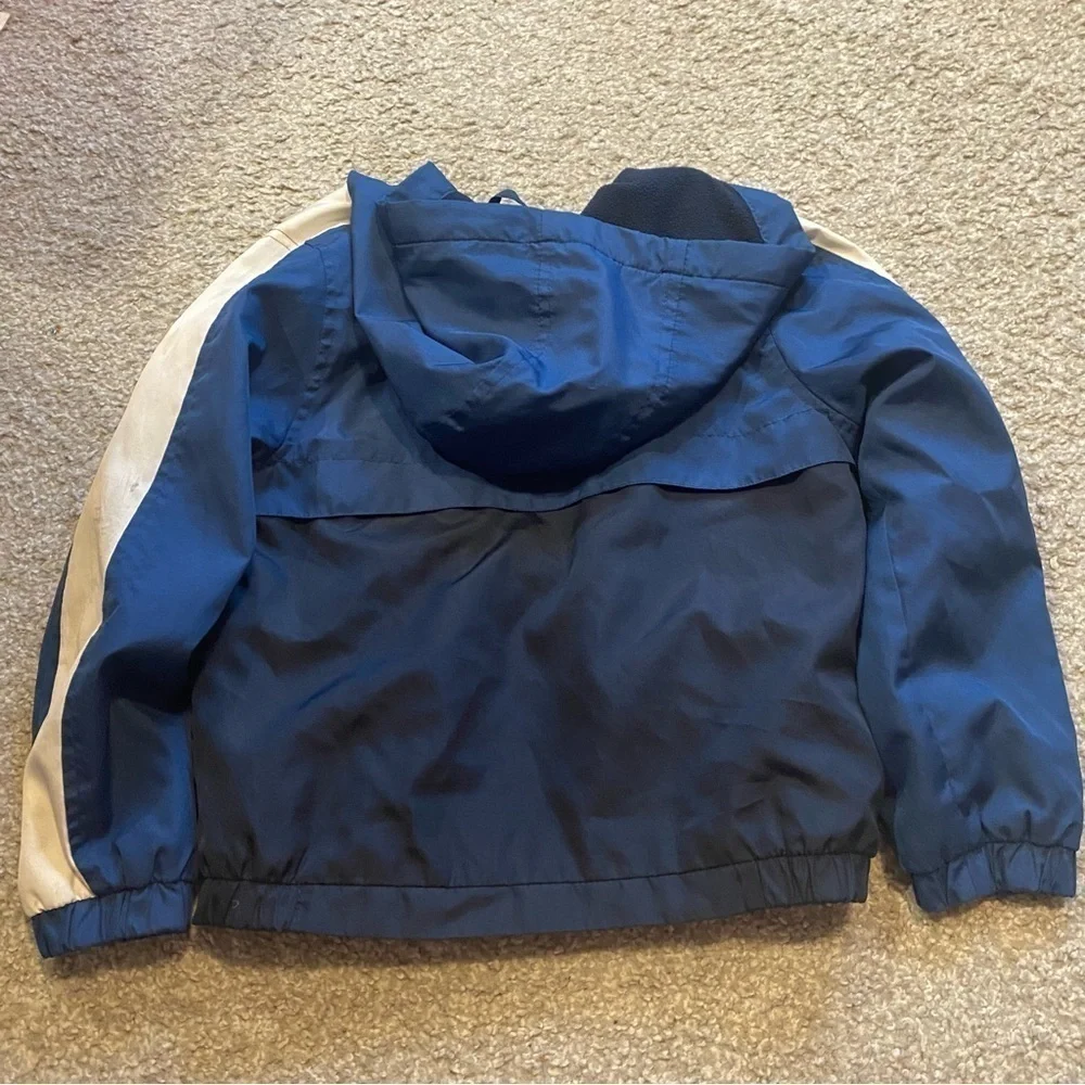 Oshkosh B’gosh Blue Hooded Full Zip Jacket Kids Blue Yellow Medium 5-6